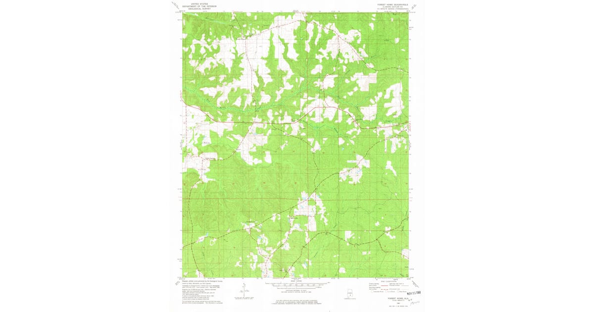 1981 Map of Forest Home, Butler County, AL — High-Res | Pastmaps