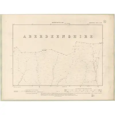 1900 Map of Forfarshire Sheet II.SW, 1902 Print