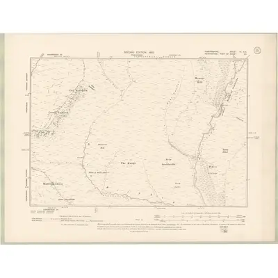 1900 Map of Forfarshire Sheet IX.SE, 1902 Print