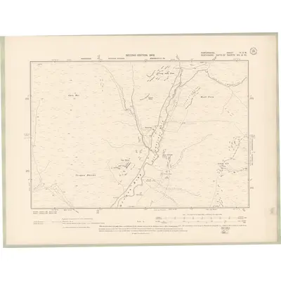 1900 Map of Forfarshire Sheet IX.SW, 1902 Print