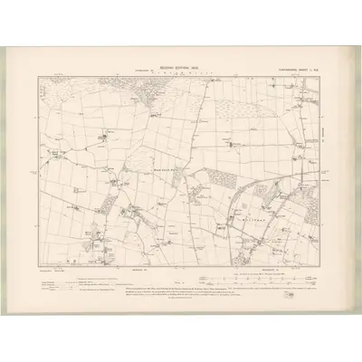 1900 Map of Forfarshire Sheet L.NE, 1903 Print