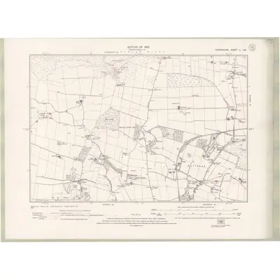 1921 Map of Forfarshire Sheet L.NE, 1923 Print