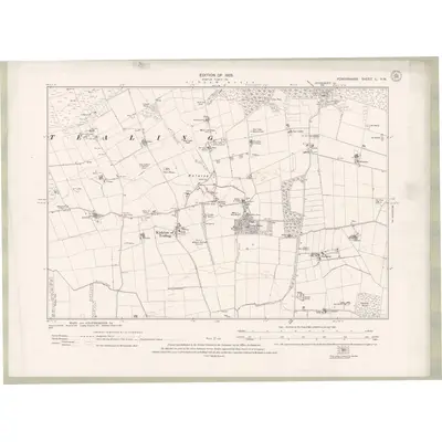 1921 Map of Forfarshire Sheet L.NW, 1923 Print