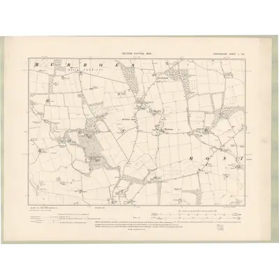 1900 Map of Forfarshire Sheet L.SE, 1903 Print
