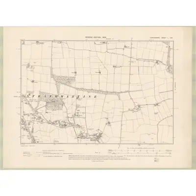 1900 Map of Forfarshire Sheet L.SW, 1903 Print