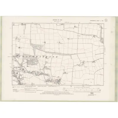 1921 Map of Forfarshire Sheet L.SW, 1923 Print