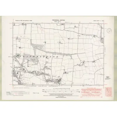 1938 Map of Forfarshire Sheet L.SW, 1947 Print