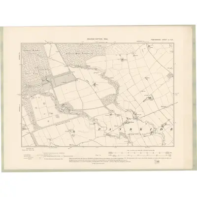 1900 Map of Forfarshire Sheet LI.NE, 1903 Print