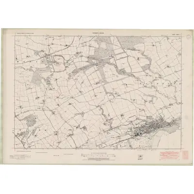 1938 Map of Forfarshire Sheet LI, 1947 Print