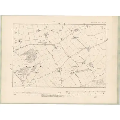1900 Map of Forfarshire Sheet LI.SW, 1903 Print