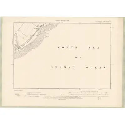 1900 Map of Forfarshire Sheet LII.SW, 1903 Print