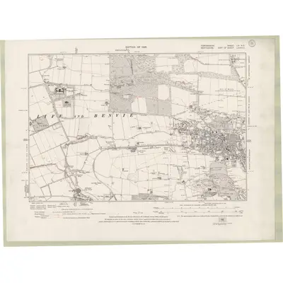 1921 Map of Forfarshire Sheet LIII.NE, 1926 Print