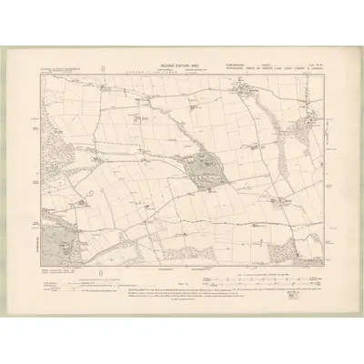 1900 Map of Forfarshire Sheet LIII.NW, 1902 Print