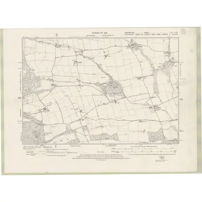 1921 Map of Forfarshire Sheet LIII.NW, 1926 Print