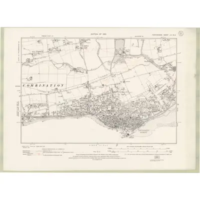 1921 Map of Forfarshire Sheet LIV.NE, 1923 Print