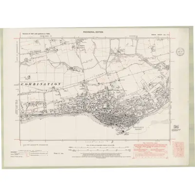 1938 Map of Forfarshire Sheet LIV.NE, 1947 Print