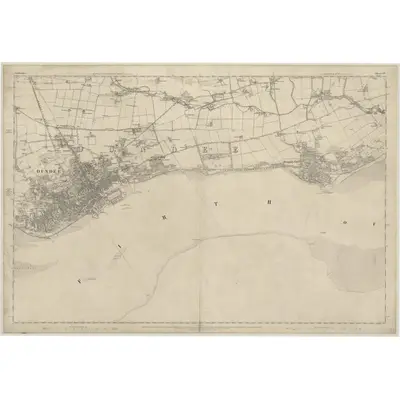 1860 Map of Forfarshire, Sheet LIV, 1865 Print