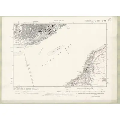1921 Map of Forfarshire Sheet LIV.SW, 1923 Print