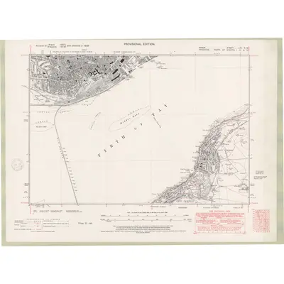 1938 Map of Forfarshire Sheet LIV.SW, 1947 Print