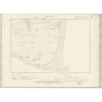 1920 Map of Forfarshire Sheet LV.NE & SE, 1923 Print