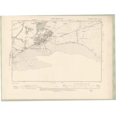 1901 Map of Forfarshire Sheet LV.NW, 1903 Print