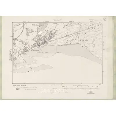 1920 Map of Forfarshire Sheet LV.NW, 1923 Print