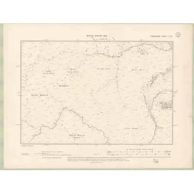 1900 Map of Forfarshire Sheet V.SE, 1902 Print