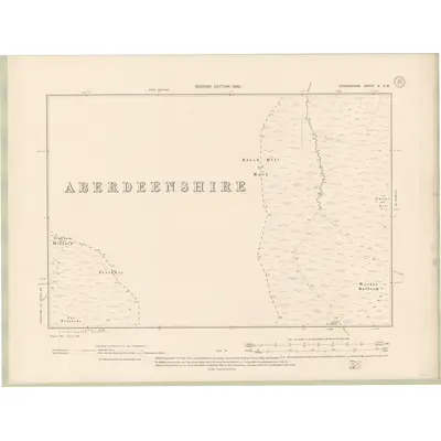 1900 Map of Forfarshire Sheet V.SW, 1902 Print