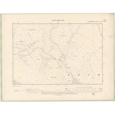 1900 Map of Forfarshire Sheet VI.NW, 1902 Print