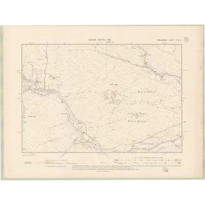 1900 Map of Forfarshire Sheet VI.SE, 1902 Print