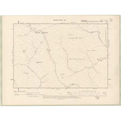 1900 Map of Forfarshire Sheet VII.NE, 1903 Print