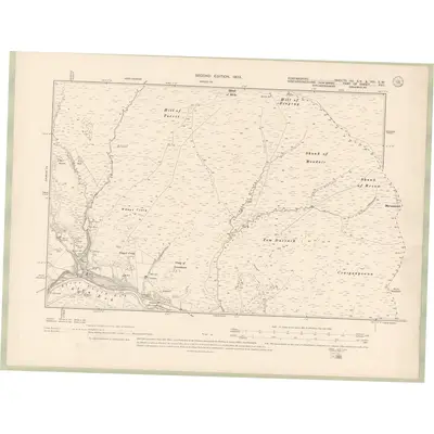 1900 Map of Forfarshire Sheet VII.SE & VIII.SW, 1903 Print