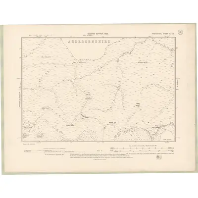1900 Map of Forfarshire Sheet XI.NW, 1902 Print