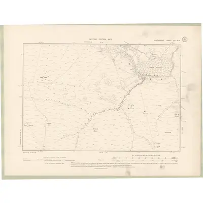 1900 Map of Forfarshire Sheet XIII.NW, 1902 Print