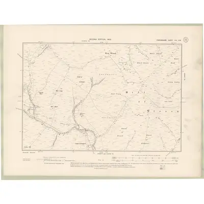 1900 Map of Forfarshire Sheet XIII.SW, 1902 Print