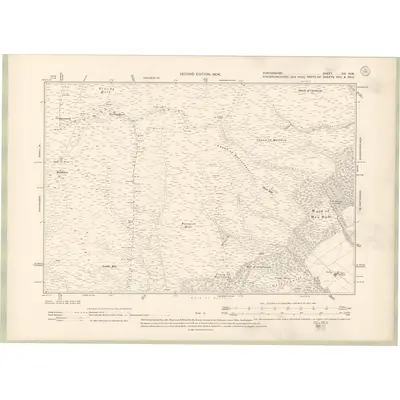 1900 Map of Forfarshire Sheet XIV.NW, 1904 Print