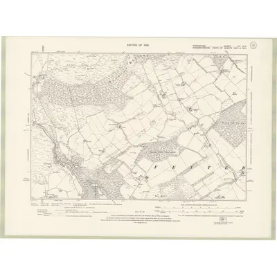 1922 Map of Forfarshire Sheet XIV.SW, 1928 Print