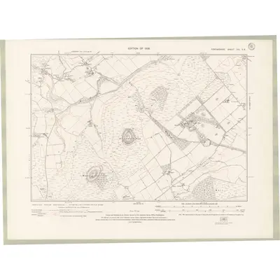 1922 Map of Forfarshire Sheet XIX.SE, 1928 Print