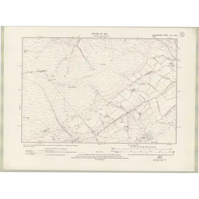 1922 Map of Forfarshire Sheet XIX.SW, 1927 Print