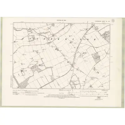 1922 Map of Forfarshire Sheet XL.SE, 1926 Print