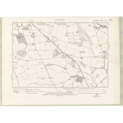 1922 Map of Forfarshire Sheet XL.SW, 1926 Print