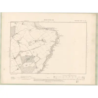 1901 Map of Forfarshire Sheet XLI.SW, 1903 Print