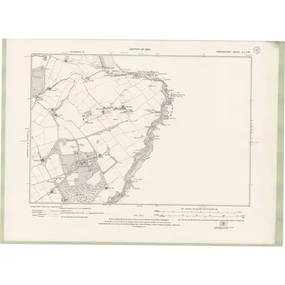1901 Map of Forfarshire Sheet XLI.SW, 1921 Print