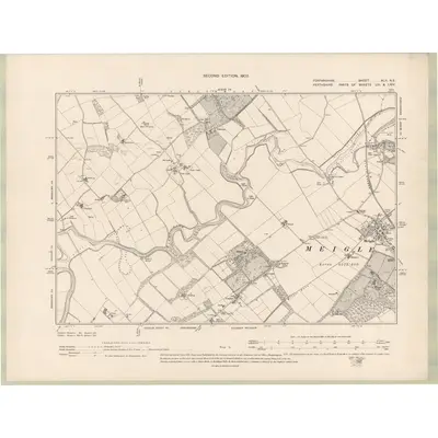 1900 Map of Forfarshire Sheet XLII.NE, 1903 Print