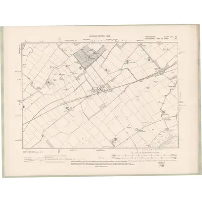 1900 Map of Forfarshire Sheet XLII.SE, 1902 Print