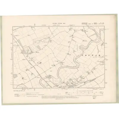 1900 Map of Forfarshire Sheet XLII.SW, 1903 Print