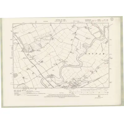 1921 Map of Forfarshire Sheet XLII.SW, 1926 Print