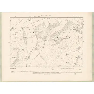 1900 Map of Forfarshire Sheet XLIII.NE, 1903 Print
