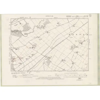 1921 Map of Forfarshire Sheet XLIII.NW, 1926 Print