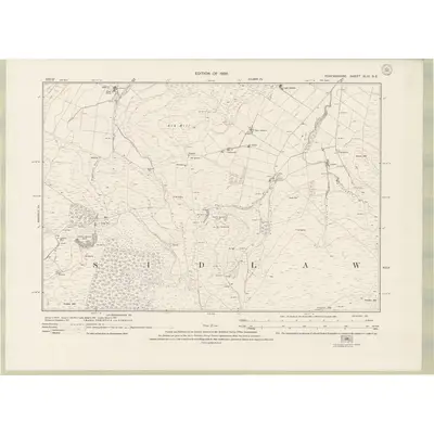 1921 Map of Forfarshire Sheet XLIII.SE, 1926 Print